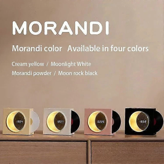 Alt view image 6 of 8 - Ecocleanpath Moon Style Bluetooth 5.3 Speaker with LED Clock Display - Wireless Audio for Home & Office (Black/White)