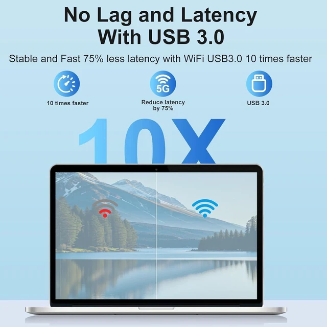 Alt view image 14 of 14 - USB WiFi 6 Adapter with Bluetooth Dual 3dBi Antennas 5GHz/2.4GHz Dual Band Wireless Network Adapter for Desktop PC Laptop Windows 11/10/7 Gaming Streaming Stable Connection