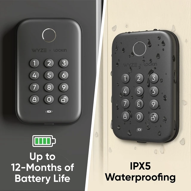 Alt view image 11 of 12 - Auto-Lock Bolt, Fingerprint Keyless Entry Door Smart Bluetooth Deadbolt Replacement, Backlit Keypad, IPX5 Weatherproof, in-App History and Scheduled Access, BHMA, UL 20-Min Fire Rated