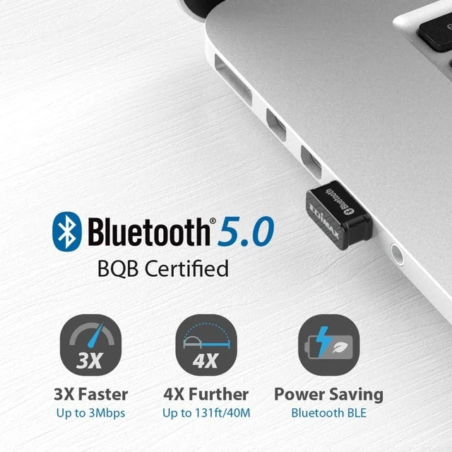 Alt view image 9 of 14 - Edimax Bluetooth Adapter for PC, BT 5.0 EDR Nano USB Dongle, Fast Transfer, Bluetooth Headphones Headset Speakers Keyboard Mouse, Win 10/11 Plug-n-Play, Linux/Mint 21 Plug-n-Play, BT-8500