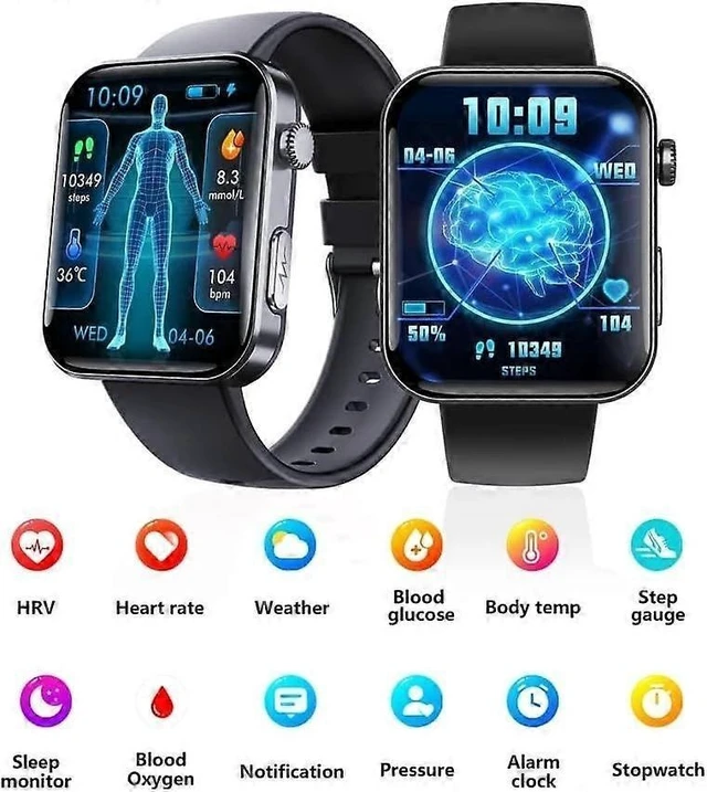 Alt view image 8 of 9 - Ecocleanpath Health Smart Watch with 7-Day Battery, Heart Rate & Sleep Monitor, IP67 Waterproof