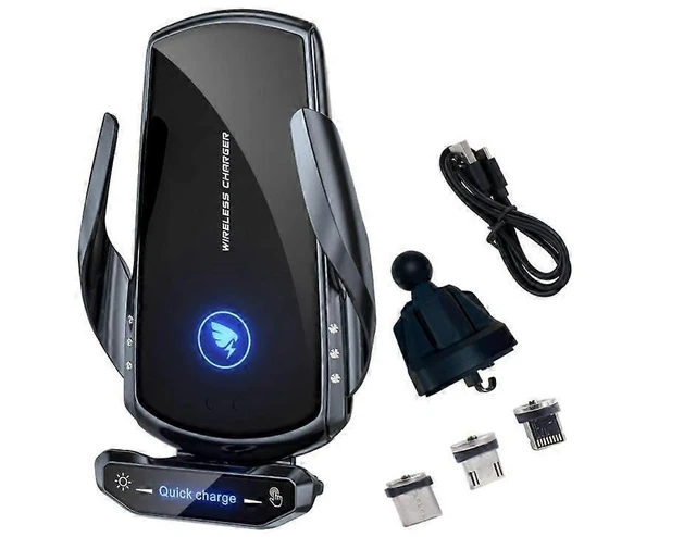 Alt view image 6 of 10 - Ecocleanpath 15W Auto Clamping Wireless Car Charger Mount - Fast Charging, Air Vent Phone Holder with Gravity Sensor