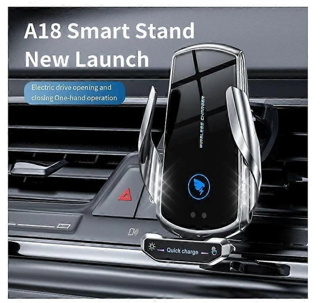 Alt view image 8 of 10 - Ecocleanpath 15W Auto Clamping Wireless Car Charger Mount - Fast Charging, Air Vent Phone Holder with Gravity Sensor