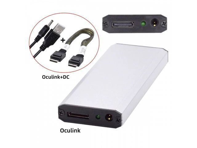 Alt view image 13 of 14 - Oculink SFF-8612 SFF-8611 to M.2 NGFF M-Key to NVME PCIe SSD 2280 SSD Enclosure Adapter for Mainboard SF-087