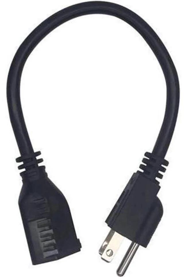 Alt view image 7 of 10 - Short Power Extension Cord ,16AWG/13A,Outlet Saver, 3 Prong Male Plug to Female Socket Heavy Duty Power Extension Cable(1FT/0.3M)