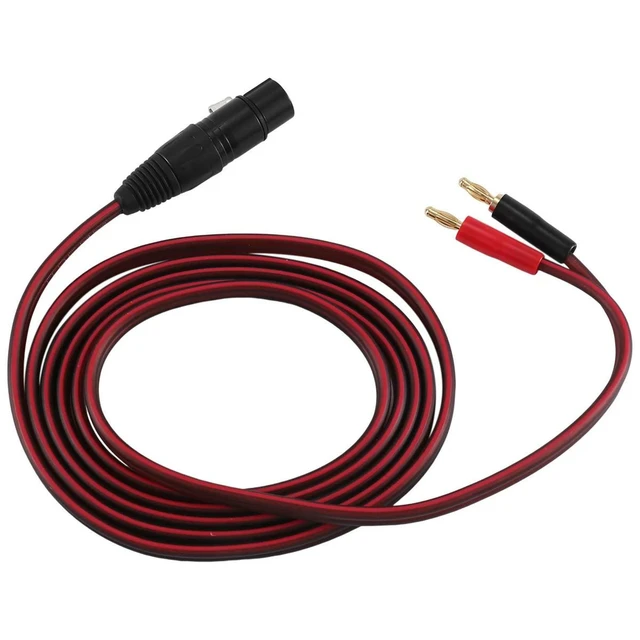 Alt view image 6 of 8 - XLR to Banana Speaker Cable,XLR 3 Pin Female to Dual Banana Plugs Audio Cable, Gold-Plated 4mm Plug to XLR3 Pro HiFi