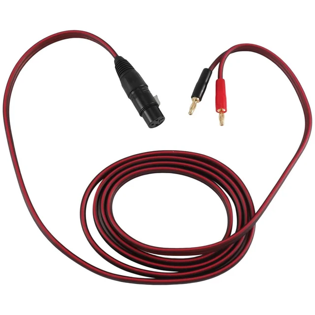 Alt view image 7 of 8 - XLR to Banana Speaker Cable,XLR 3 Pin Female to Dual Banana Plugs Audio Cable, Gold-Plated 4mm Plug to XLR3 Pro HiFi