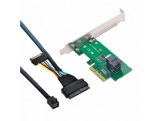 Alt view image 10 of 14 - PCI-E 3.0 4.0 to SFF-8643 Card Adapter and U.2 U2 SFF-8639 NVME PCIe SSD Cable for Mainboard SSD SF-024+093