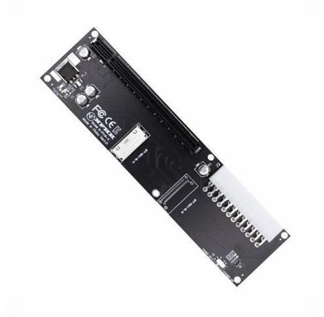 Alt view image 8 of 14 - 8x Oculink SFF-8612 8611 to PCIE PCI-Express 16x Adapter with ATX 24pin Power Port for Mainboard Graphics Card SF-066