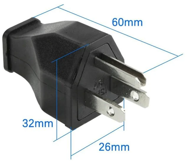 Alt view image 5 of 6 - US Standard -Power Adapter Converter Male Plug All Copper Industrial Power Plug Adapter Connector 15A 125V Male Detachable Plug
