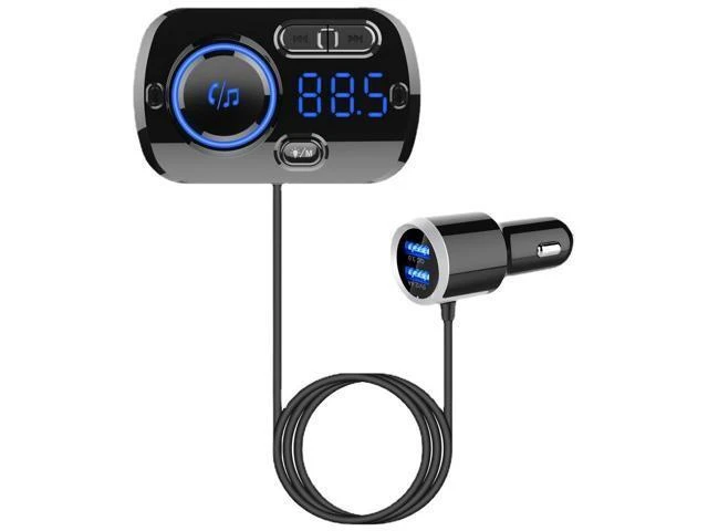 Alt view image 6 of 10 - Car-mounted MP3 model BC49BQ with Bluetooth 5.0, seven-color ambient lighting, QC3.0 smart fast charging, and car-mounted Bluetooth MP3