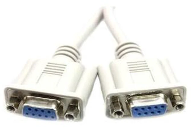 Alt view image 6 of 8 - DB9 Male to 2 Female Serial Rs232 Splitter Cable Rs232 Male to 2 Female 2 in One Cable for Cash Register Displays - White