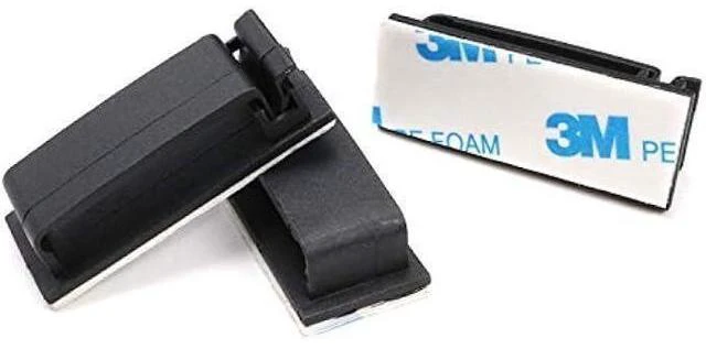 Alt view image 9 of 14 - Cable Clips 3M Adhesive, Multipurpose Wire Clamps for Cable Management and Cable Runs - 50 Pack Black Bundled with 10 Reusable Cable Ties