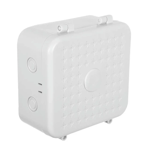 Alt view image 10 of 12 - White Wire Management Box Universal Cable Organizer for Cctv Cameras Power Cords Electronic Devices Plastic Cord