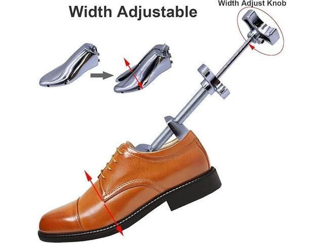 Alt view image 6 of 6 - Professional Aluminum Alloy Shoe Stretcher, Shoe Widener Expander for Leather and Suede Shoes, Adjustable Shoe Trees to Relieve Bunions and Corns for Flats Sandals Boots (Double Plate Men Flat Heel)