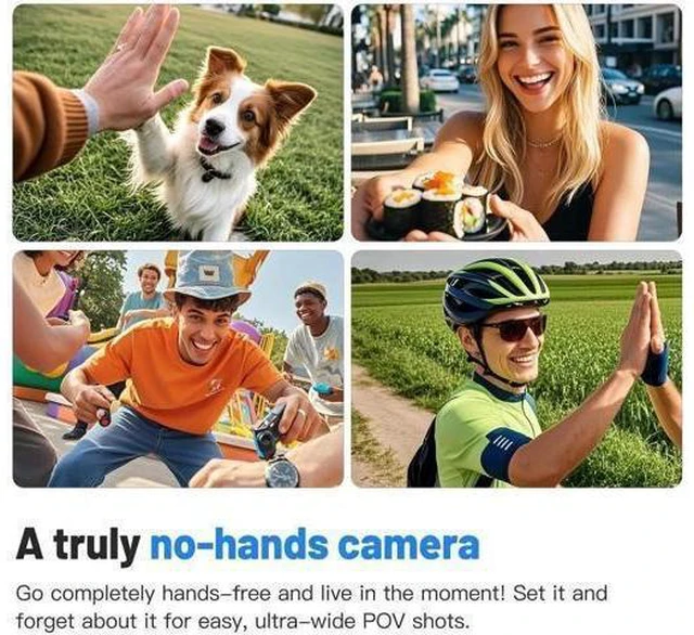 Alt view image 14 of 14 - 28GB FHD 1080P Mini Body Camera, Wearable Action Body Cam, Thumb Size Hands Free Recording Body Worn Camera, Premium Portable Camcorder Mount Anywhere for Pet Walking, Work, Travel (White)