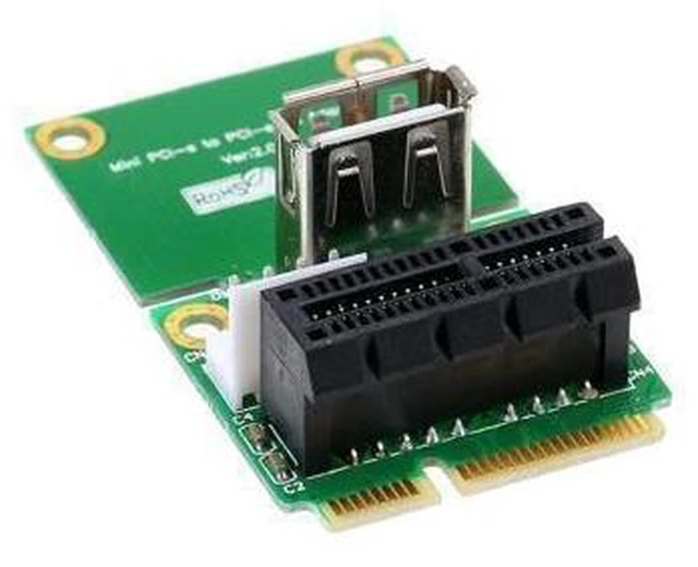 Alt view image 4 of 6 - Mini Converter Card Adapter PCI-E Express to PCI-E PCI-E 1X to Half/Full Mini PCI-E Adapter Card Converter