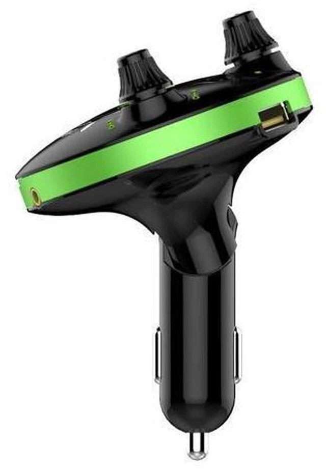 Alt view image 8 of 10 - New BT13 Car FM Bluetooth MP3 Player - Car Navigation Transmitter - Hands-free Phone Reception with Dual USB Ports Fresh Green