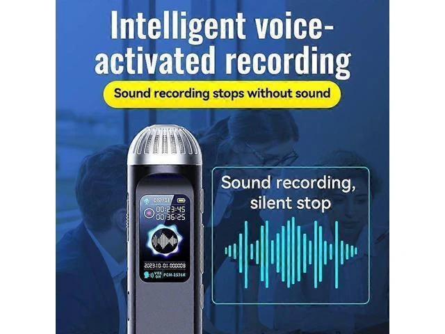 Alt view image 10 of 10 - Ecocleanpath Q99 32GB Black Voice Recorder - Intelligent Noise Reduction, Voice Activated Recording for Meetings & Interviews
