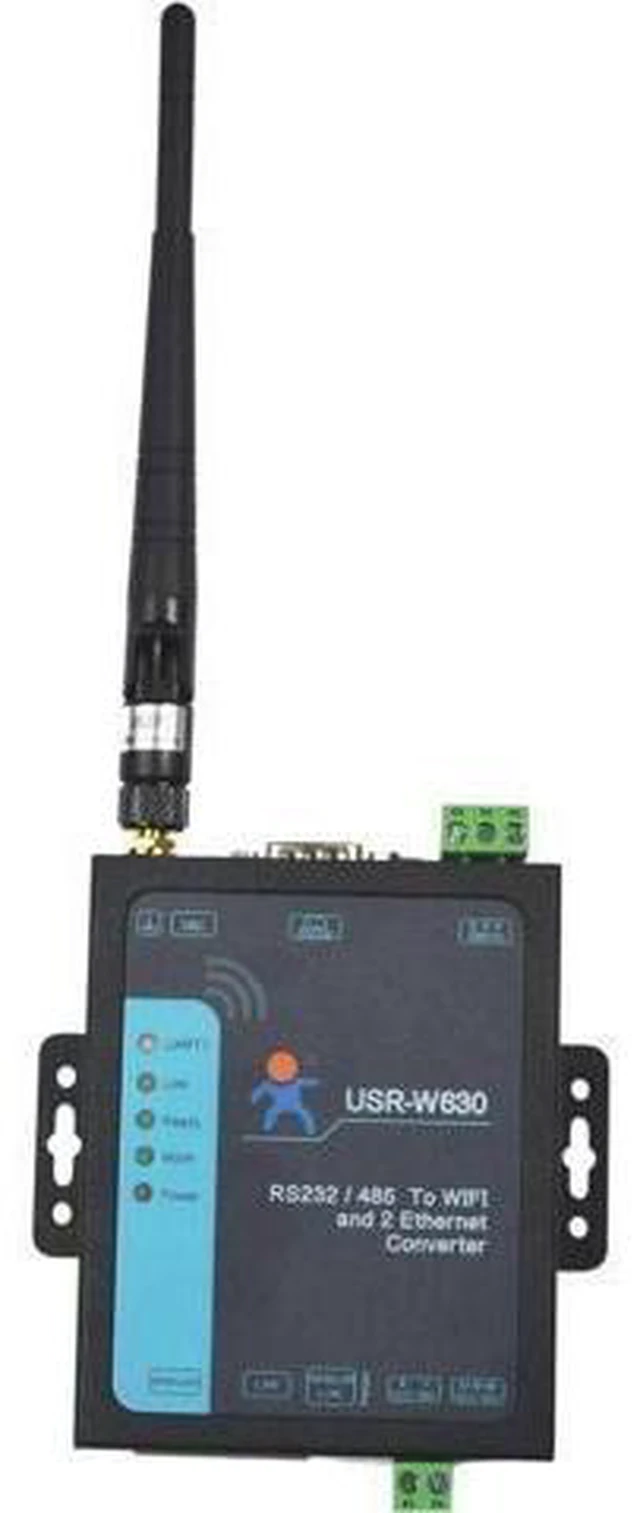 Alt view image 7 of 10 - W630 Industrial RS232 / RS485 Serial to Ethernet,Serial to WiFi or WiFi to Ethernet Converter Support Dual Ethernet Ports, Modbus RTU