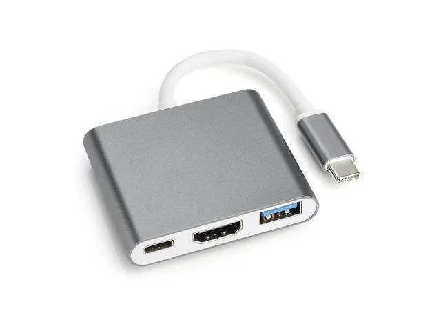 Alt view image 7 of 10 - Mosible USB C HUB to HDMI Adapter for Macbook Pro/Air Thunderbolt 3 USB Type C Hub to HDMI 4K USB 3.0 Port USB-C Power Delivery