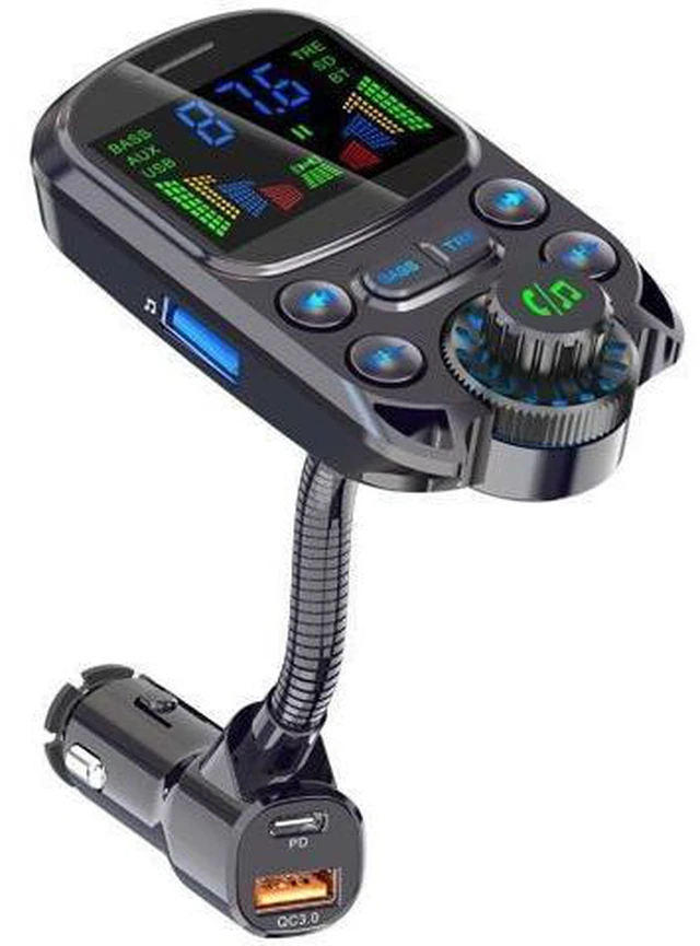 Alt view image 4 of 6 - wusu Car-mounted MP3 player Bluetooth FM transmitter/receiver dual USB multi-functional car charger car charger BC86