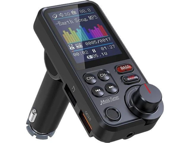 Alt view image 8 of 14 - BT93 Car MP3 Bluetooth Hands-Free QC3.0 Fast Charging Car Charger with Card Slot High-Fidelity Hi-Fi Lossless Music Player