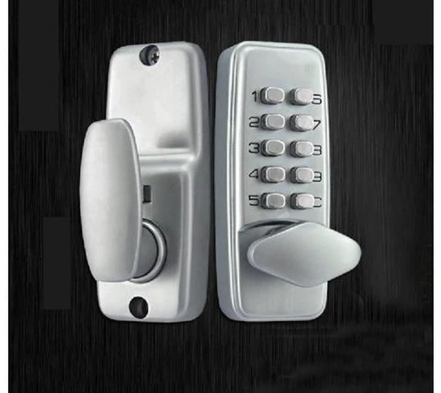 Alt view image 8 of 12 - Waterproof Mechanical Digital Coded Door Lock Keyless Push Button keypad with 60mm Latch Manual Door Lock