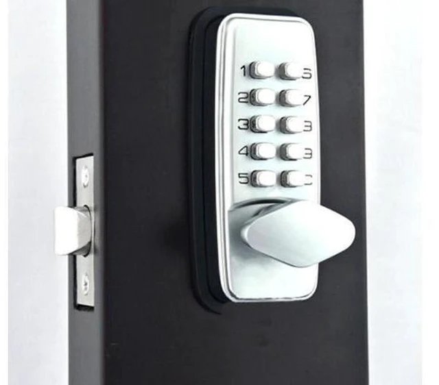 Alt view image 9 of 12 - Waterproof Mechanical Digital Coded Door Lock Keyless Push Button keypad with 60mm Latch Manual Door Lock