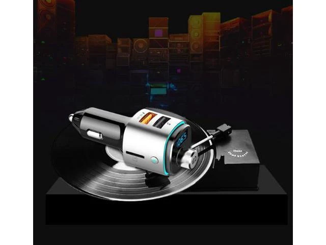 Alt view image 10 of 10 - wusu Car-mounted MP3 player, car-mounted Bluetooth receiver, FM transmitter, 7-color ambient light, QC3.0 charging, BC42