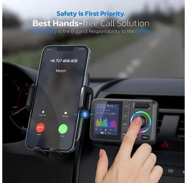 Alt view image 10 of 14 - BT98 Car MP3 Bluetooth Player - New Large Screen Card Insertable USB Charging Device - Bluetooth Car Charger - FM Transmitter