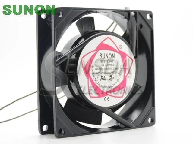 Alt view image 4 of 6 - For Sunon 92*92*25 mm 9cm 90mm SF9225AT 2092HSL AC 220V server inverter cooling fan