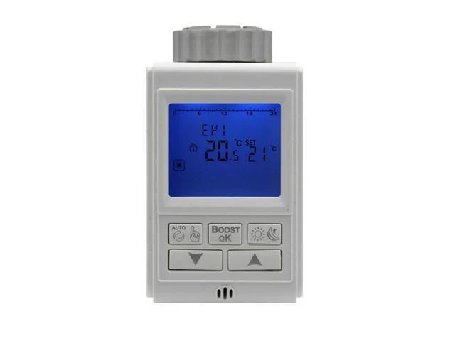 Alt view image 2 of 2 - LCD Radiator actuator valves Temperature controlled electric actuator week programming thermostatic Radiator Valve 3 Way DN25(Size:Only Actuator)