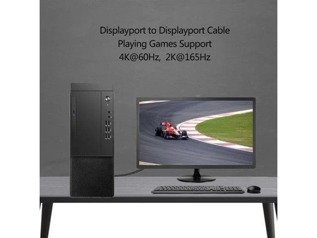 Alt view image 9 of 12 - DisplayPort to Displayport Cable 6 Feet Gold Plated Display Port to Display Port Cable 4K@60HZ Resolution(Male to Male) for DisplayPort Enabled Desktops and Laptops to Displays (2 Pack)