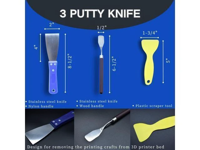 Alt view image 9 of 14 - 3D Printer Tool Kit, 24pcs 3D Printer Nozzle Cleaning Tool Removal Tool Kit, Wire Brush, Wire Flush Cutter, Scraper Knife, Diamond Files, Tweezer, Putty Knife for 3D Printer, Model Building