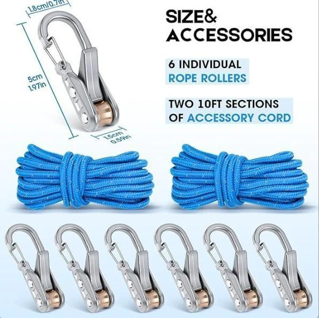 Alt view image 9 of 10 - New Product: Rope Tightening Tool - Simple Hook Design----6 hooks and 6 ropes