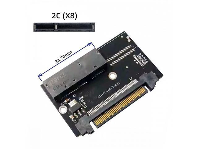 Alt view image 8 of 14 - U.2 SFF-8639 Host Adapter to NVMe Ruler 1U GEN-Z EDSFF 2C 8X Short SSD PM983 E1.L Carrier Adapter SF-072-2C
