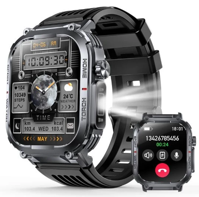 Alt view image 6 of 10 - New outdoor sports smartwatch S320B - Bluetooth calling, sports watch with compass, 3ATM water resistance