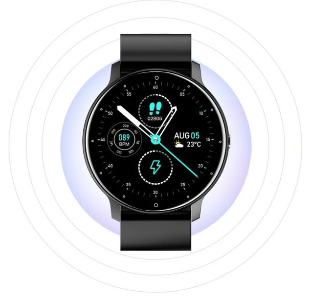 Alt view image 7 of 9 - ZL02 Bluetooth music heart rate blood pressure oxygen saturation sleep multi-exercise voice assistant smart sports watch Yellow tape