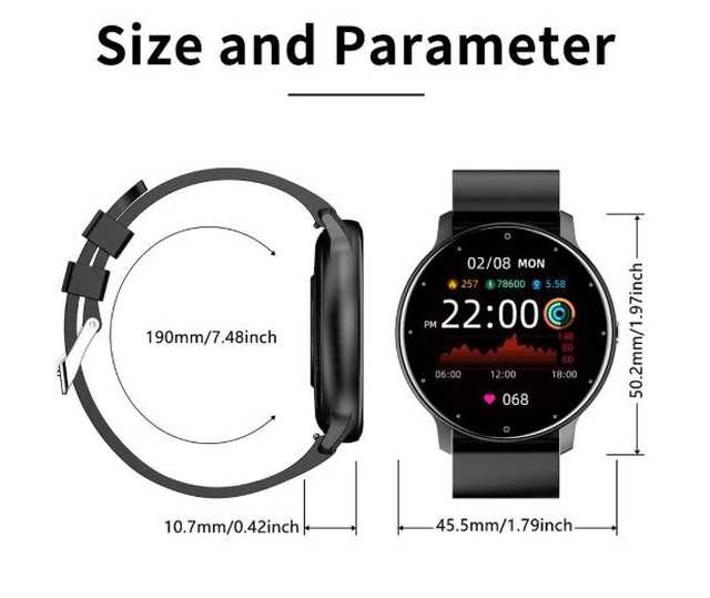 Alt view image 9 of 9 - ZL02 Bluetooth music heart rate blood pressure oxygen saturation sleep multi-exercise voice assistant smart sports watch Yellow tape