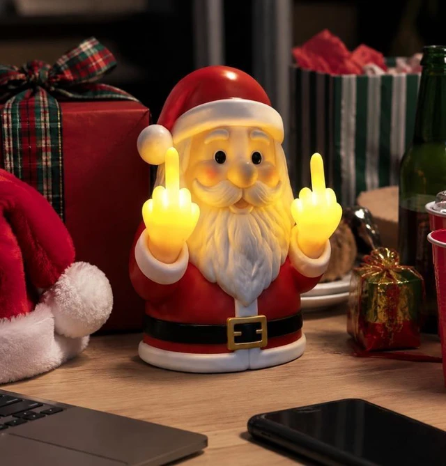 Alt view image 9 of 10 - Halloween Santa's index finger glowing night light for porch, bedroom or balcony atmosphere decoration, decorative pendant light