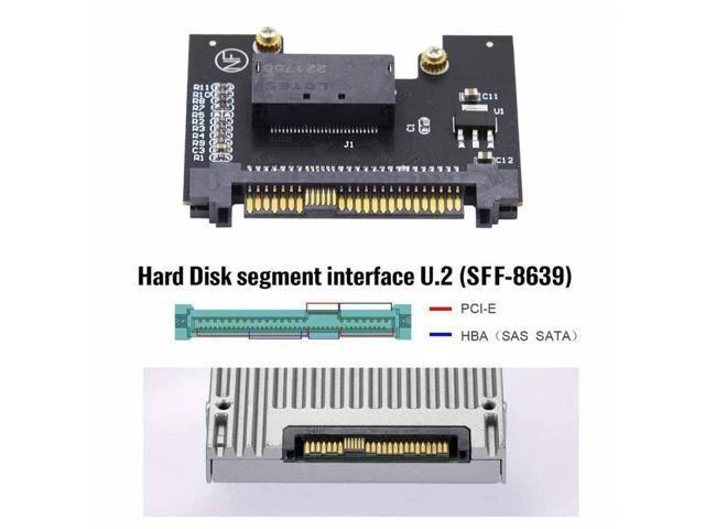 Alt view image 10 of 14 - U.2 SFF-8639 Host Adapter to NVMe Ruler 1U GEN-Z EDSFF 1C 4X Short SSD P4511 E1.S Carrier Adapter SF-072-1C