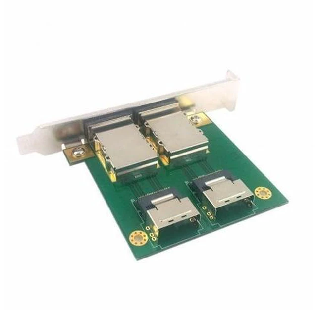 Alt view image 9 of 14 - Dual Ports Mini SAS SFF-8088 To SAS 36Pin SFF-8087 PCBA Female Adapter With PCI Bracket SF-035