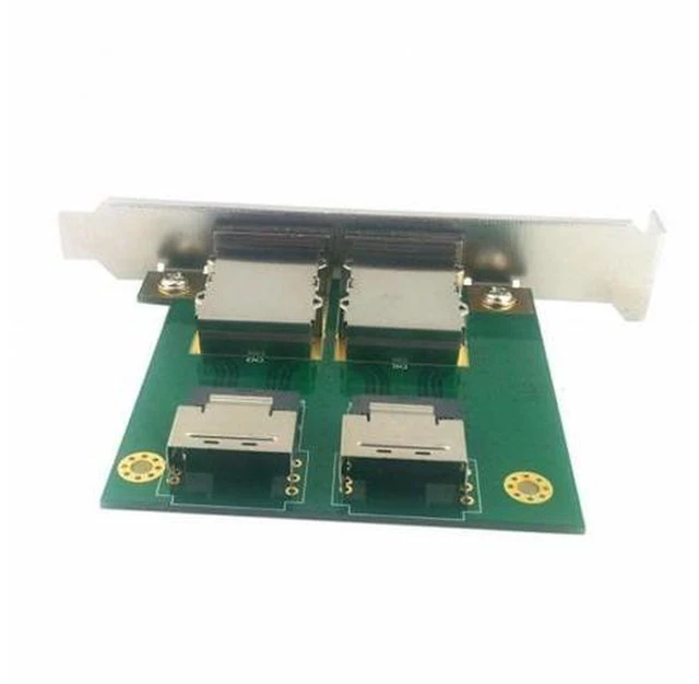 Alt view image 11 of 14 - Dual Ports Mini SAS SFF-8088 To SAS 36Pin SFF-8087 PCBA Female Adapter With PCI Bracket SF-035