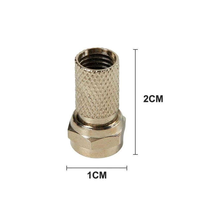 Alt view image 4 of 6 - 10Pcs l Twist On RG6 F Type Coaxial Cable Connector Plugs Connector For TV Satellite Antenna Coax Cable