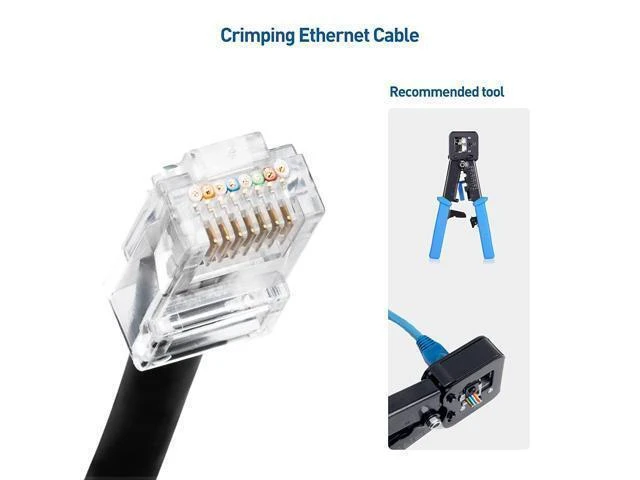 Alt view image 9 of 12 - Cable Matters 100-Pack Cat 6 Pass Through RJ45 Connectors (Cat 6 Ends / Cat6 Connector / RJ45 Modular Plugs/Ethernet Plugs/Network Connector) for Solid or Stranded UTP Ethernet Cable