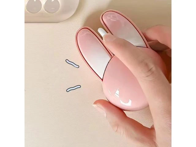 Alt view image 13 of 14 - Lomiluskr Cute Bunny Wireless Mouse, Lightweight Soundless Mice, 2.4G Wireless Mice, Candy Colors, Kawaii Rabbit Mouse for Girls and Kids (Pink Bunny)