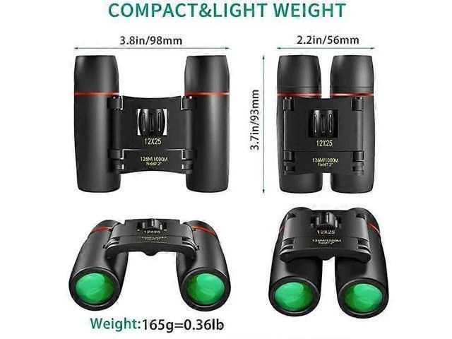 Alt view image 7 of 10 - Ecocleanpath 12x25 Compact Binoculars for Adults & Kids, Lightweight Pocket Binoculars for Bird Watching, Concerts, Theater (Black)