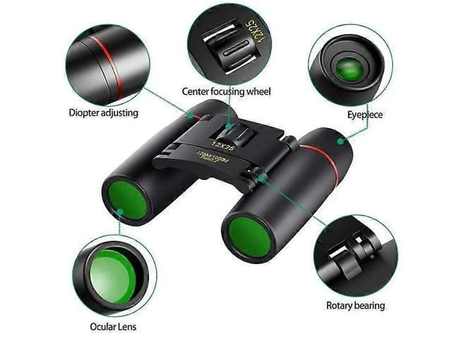 Alt view image 8 of 10 - Ecocleanpath 12x25 Compact Binoculars for Adults & Kids, Lightweight Pocket Binoculars for Bird Watching, Concerts, Theater (Black)
