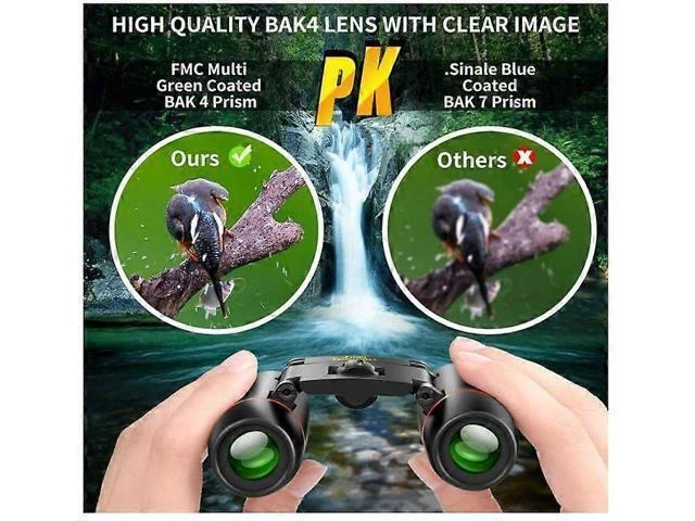 Alt view image 10 of 10 - Ecocleanpath 12x25 Compact Binoculars for Adults & Kids, Lightweight Pocket Binoculars for Bird Watching, Concerts, Theater (Black)